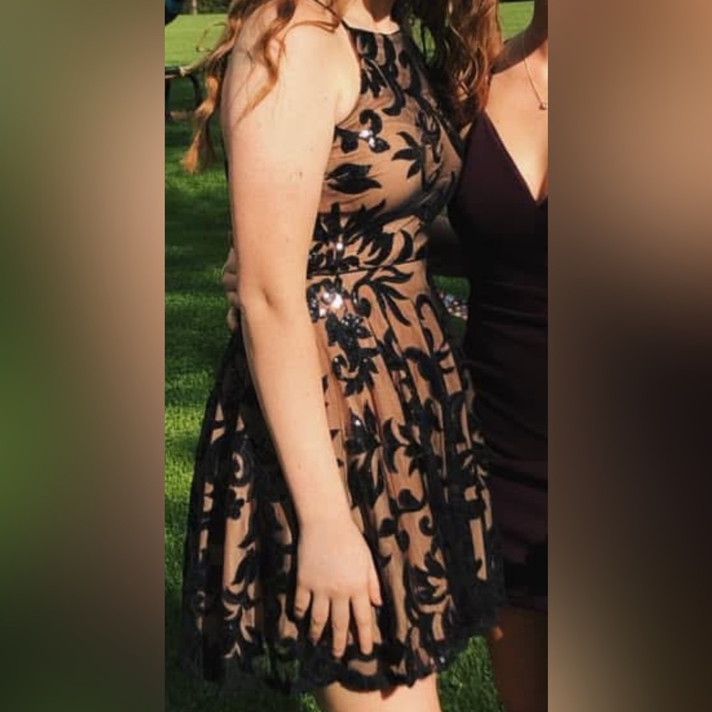 Black and Tan Formal Dress